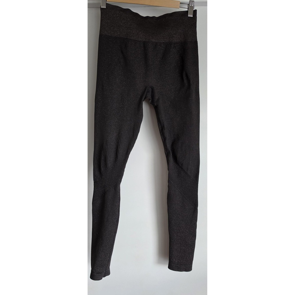 Athleta Metallic Seamless High Rise Leggings Charcoal Gray Medium 54023 HO17
